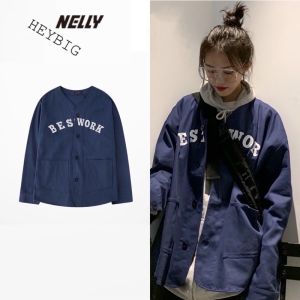 Áo khoác sơ mi Nelly 4313 form rộng thời trang mùa hè dành cho nam và nữ BEST WORK (chữ thêu) 65