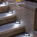 Lampu Solar Tangga Tahan Air LED Step Light Outdoor Waterproof Solar Powered For Garden Fence Deck Lighting. 