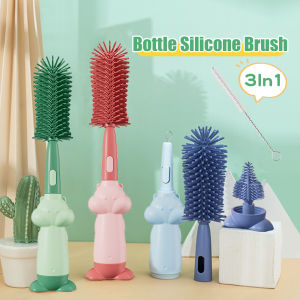 Sweetybayibayi 3In1 Bottle Brush Set Baby Silicone Cup Bottle Cleaning Brush Bottle Brush 360 °clean berus botol susu