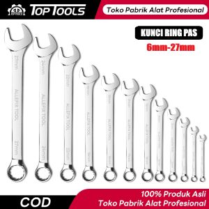 TopTools Kunci Ring Pas Set 14 pcs/combination Wrench 14 pcs (8mm-24mm)/Kunci ring pas set japan quality 14pcs/ukuran 8-24 mm kunci set ring pas lengkap paket bengkel