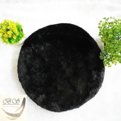 Bantal Duduk Bulu Tebal Bulat 40x40cm Alas Lantai Leather Bantalan Kursi Bantal Lesehan