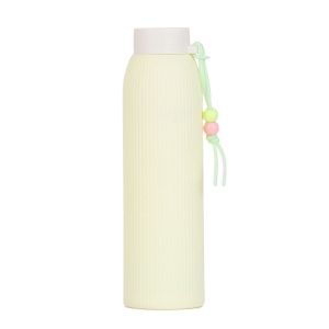 Gelas Air Sederhana Lucu Portabel Kaca Manik Ganda 500ML