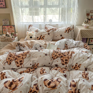 High Quality Flatsheet Set Korea Style Floral Printed Bedding Sets Single/Super Single/Queen/King