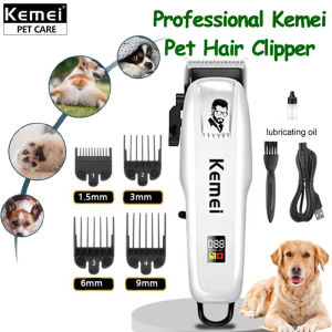 Kemei KM-PG809A Cordless Pet Clippers USB Charging Adjustable Professional Dog Grooming Trimmer for Cats