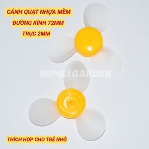 4 CÁI - Cánh quạt mềm 72mm trục 2mm thích hợp cho trẻ nhỏ chế quạt cối xay gió - HM0041