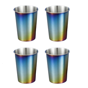 4 cái thép không gỉ Tumblers Stackable cốc bia lạnh máy rửa chén an toàn uống nước kính phụ kiện cắm trại