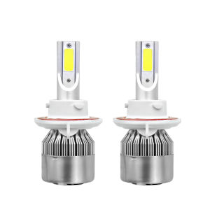 Roadsun 2Pcs 70W 10000LM Car LED Headlight H13 9008 Hi/Lo All-In-One C6 HID Car Headlamp LED Bulb 6000K White COB Chip