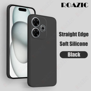 Roazic cho Redmi 13 vỏ điện thoại Silicone lỏng mềm CẠNH VUÔNG Vỏ máy ảnh Vỏ bảo vệ Ốp lưng mỏng