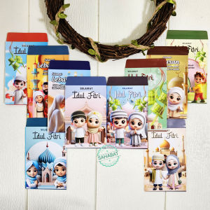 10PCS AMPLOP ANGPAU LEBARAN IDULFITRI MOTIF KARAKTER MUSLIM MEDIUM AMPLOP LUCU AMPLOP MURAH
