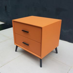 Contemporary Night Stand / Leather Bedside Table - FRM2143