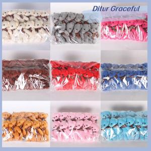 Ditur 12Pcs/Lot Soft Stuffed Bear Plush Toys Mini Teddy Bear Dolls Toy Small Gifts