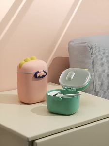 กล่องนมผงเด็กแบบพกพาสำหรับเดินทาง กล่องอาหารเสริมข้าวซีเรียล กระป๋องปิดผนึกกันความชื้น ขนาดใหญ่พร้อมช่องเก็บของ [ จัดส่งฟรี ]