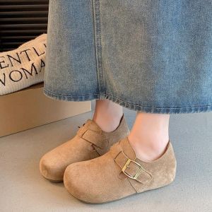 Free Shipping Retro Buckle-Style Height-Increasing Flats For Women New Autumn Collection Korean-Style Loafers Thick-Soled Shoes And Casual Shoes