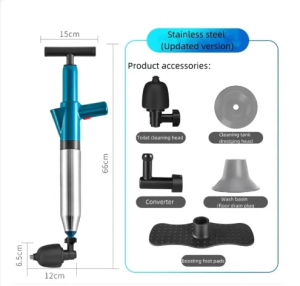 Professional Toilet Plunger High-Pressure Air Gun Powerful Drain Unclog Bathroom Sink Pipe Clogged Dredge Clog Unclogging Device