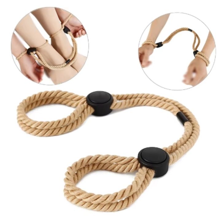 Adjustable Cotton Rope Handcuffs Sexi Fetish Hand Wrist Bdsm Binding ...