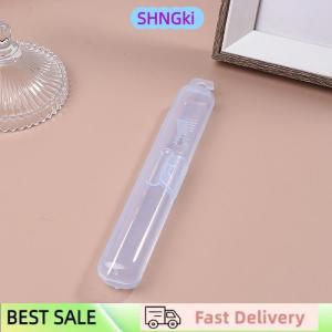 SHNGki 1pc Transparent Toothbrush Storage Box Cases Hygienic Travel Portable Holder Container Toothbrush Box Organizer Bathroom Tools
