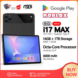 Original Android Tablet i17 MAX Tab 10.1 Inch Dual Sim Card 16GB+1TB Brandnew Android 15 6000mAh