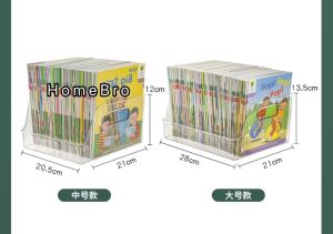 หนังสือนักเรียนรับกรณีโปร่งใสหนังสือภาพเด็กโต๊ะเรียบร้อย Artifact ชั้นวางของขนาดเล็ก A4 ตู้เก็บหนังสือตะกร้า 2049