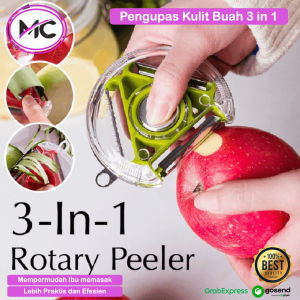 Alat Pengupas Kulit Buah 3in1 Pisau Kupas Kulit Buah Sayur 3 in1 Alat Serut 3 Mata Pisau Kupas Kentang Wortel Multifungsi
