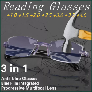 OYKI Kính đọc sách Chống ánh sáng xanh Kính đọc không khung Chống bức xạ Trầy xước Độ nét cao Nhẹ nhàng 0-4.0 Kính Đọc Sách Unisex Tráng Gương - Lazada