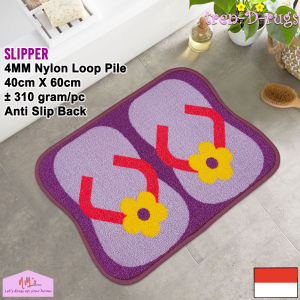Tren-D-rugs - Keset kaki sendal sandal slipper rainbow kiddies karakter alas pintu depan kamar tidur anak dapur kamar mandi dengan gel anti slip backing printed 40 cm x 60 cm - NMs