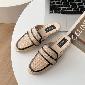 YooWoo Sandal Slip On Wanita Kartun / Sandal Ujung Tertutup / Sandal Fashion / Sandal Flat / Sandal Flat Fashion Korean Style