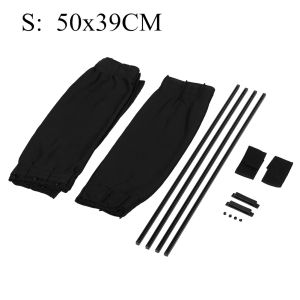 Rèm che nắng cửa sổ ô tô 50cm màu đen vải nguyên chất chống tia UV có thể gấp gọn phù hợp cho ô tô.