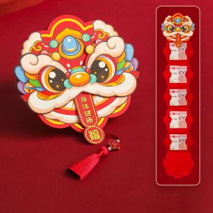 SDFBN Foldable Folding Red Envelope Traditional Cartoon Lucky Red Pocket Creative With Tassels Money Packets Year Of The Horse