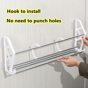 Behind the Door Shoe Rack Organiser Wall Mounted Slipper Rack Storage Box Foldable 3 in 1 Storage Rack