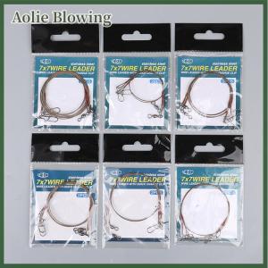 Aolie 2Pcs set Steel Wire Titanium Wire Anti-Biting Line With Pin Fishing Front Wire