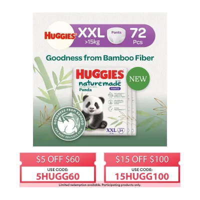 Huggies Naturemade Panda Pants XXL Case 24s x 3