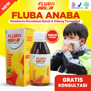 FLUBA ANABA - MADU HERBAL Atasi Radang Tenggorokan Batuk Berdahak Flu Pilek Amandel Insomnia - 130ml HALAL BPOM