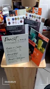 MENU BOARD / TABLE STANDEE (PERSONALIZED) A4 Size