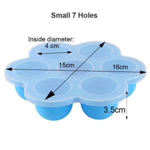 บล็อคซิลิโคนใส่อาหารแช่แข็ง บล็อคซิลิโคนเก็บอาหารเด็ก7หลุมBaby Silicone Blockพร้อมฝาปิด นึ่งได้ เข้าเตาอบ+ไมโครเวฟได้ ฟรีซเก็บอาหารเด็กอ่อนMY274