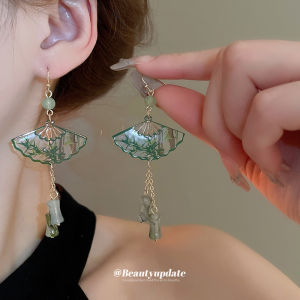 ใหม่จีนพัดลมไม้ไผ่ตะขอหูฟังแบบย้อนยุคใหม่