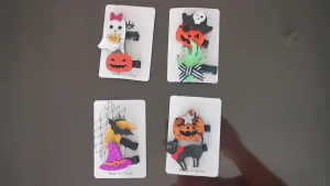 Bangs kẹp tóc ma Halloween kẹp tóc cho sáng tạo cho mèo bí ngô kẹp tóc kẹp tóc S barrettes kiểu tóc accessor