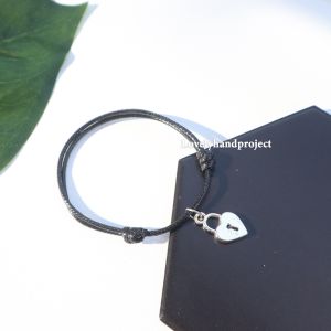 Gelang Couple Magnet Gembok Kunci Silver Tali Anti Air Korea Waterproof Liontin Love Pasangan Persahabatan Kulit SIntetis
