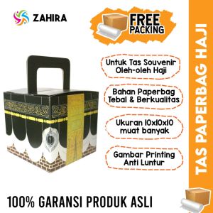 Tas Kotak Oleh Oleh Haji Umroh MODEL KABAH Makkah Premium Jinjing Tebal Besar Souvenir Arab Timur