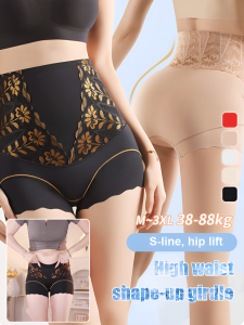 Shapewear Panties Body Sculpting Slimming Shapewear Antibacterial Lining Girdle Continuous Adults