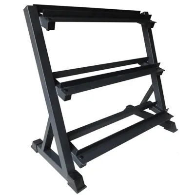 3-Tier Hex Dumbbell Rack Heavy Duty Steel A-Frame Dumbbell Storage Stand Space Saving Home Gym Weight Organizer Rack Only