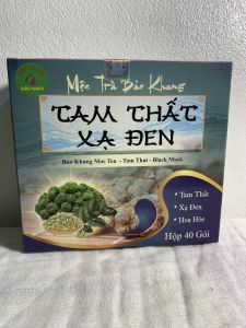 Trà túi lọc tam thất xạ đen (hộp 40 gói) trà xạ đen tam thất Bảo Khang thanh nhiệt mát gan hỗ trợ giải độc gan tăng đề kháng