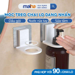 Bộ Móc Treo Dầu Gội Sữa Tắm Nước Rửa Tay Tiết Kiệm Không Gian Nhà Tắm Gồm 2 Vòng Tương Thích Nhiều Chai Lọ Dạng Nhấn