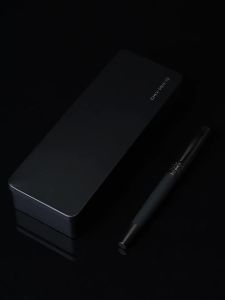 LT Hongdian 6013 Metal Fountain Pen Titanium Black Mens Business EF/ F/ Curved Nib Rotating Pen Cap Office Gift Ink Pen