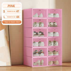 Upgrade Large Size Stackable Shoe Box Storage Organizer Foldable Drawer Case Home Cabinet Shoe Rack