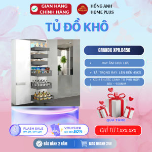 Tủ đồ khô ngăn kéo độc lập grandx XPR.B450 phụ kiện tủ bếp cao cấp hệ ray âm tải trọng đến 45kg