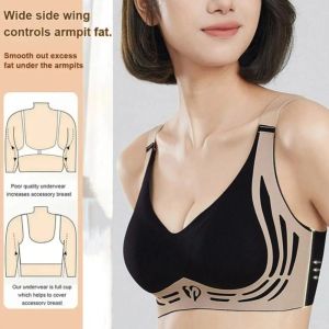 HEALMEYOU Khớp nối Áo ngực chữ V sâu không dây Không đường may Chống sốc Áo ngực nữ Thoải mái Chống chảy xệ Đồ lót nâng ngực Bé gái