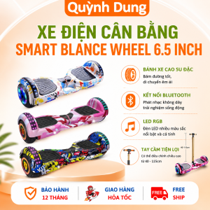 Xe Điện Cân Bằng Smart Balance Wheel 6.5 Inch Kết Nối Bluetooth Phát Nhạc Led RGB