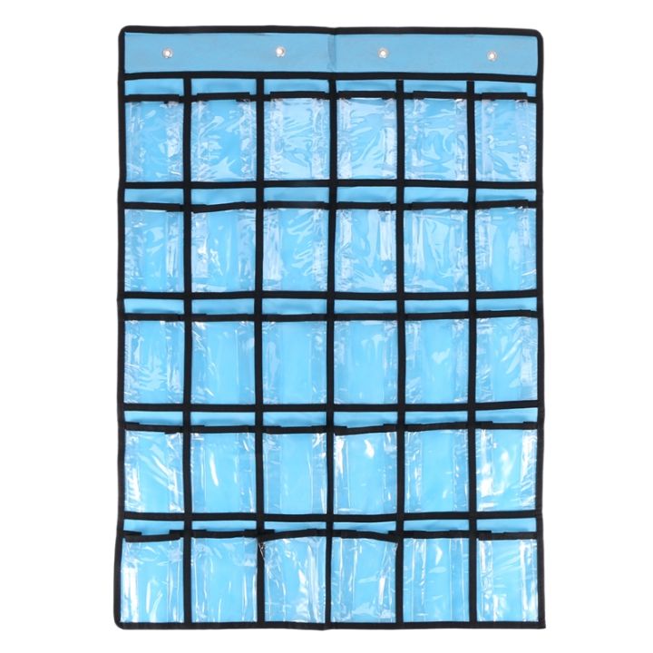 Pocket Chart Rack Pocket Chart for Calculator Holder, 30 Pocket Charts for Classroom 33.5 ...
