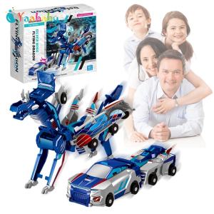 โมเดลรถแปลงร่างยูนิคอร์นไฟฟ้ากระแทก2อิน1สำหรับเด็กชายและของขวัญวันเกิดของเด็กหญิง