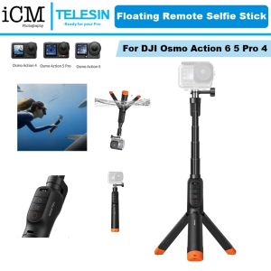 Telesin DJI Action 6 / 5 Pro / 4 Underwater Floating Remote Selfie Tripod Stick